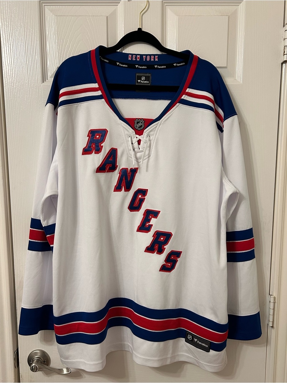 New York Rangers Breakaway Jersey White Fanatics Men’s Blank Away